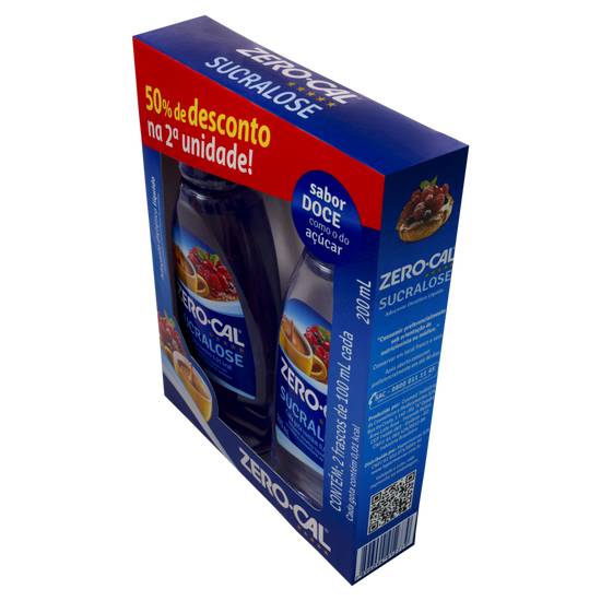 Zero-cal pack adoçante líquido sucralose (2 un, 100 ml)