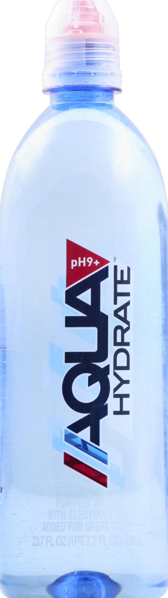 Aqua Hydrate Ph 9 Alkaline Purified Water With Electrolytes (23.7 fl oz)