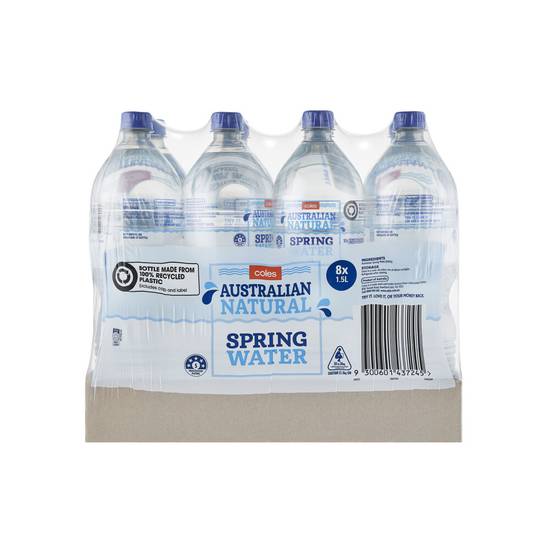 Coles Spring Water 8x1.5L 8 pack