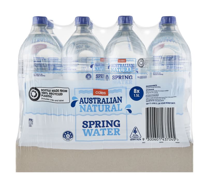 Coles Spring Water 8x1.5L 8 pack