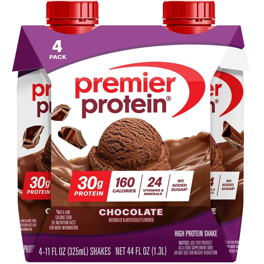 Premier Protein High Protein Shake, Chocolate (4 x 11 fl oz)