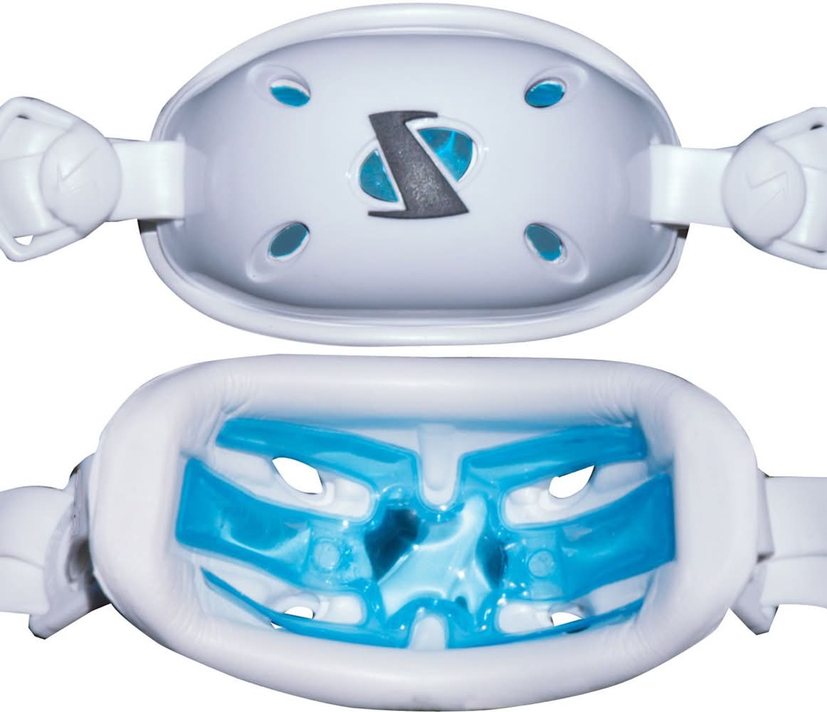 SportStar Youth GX-4 HydroGel Chin Strap (White, S/M)