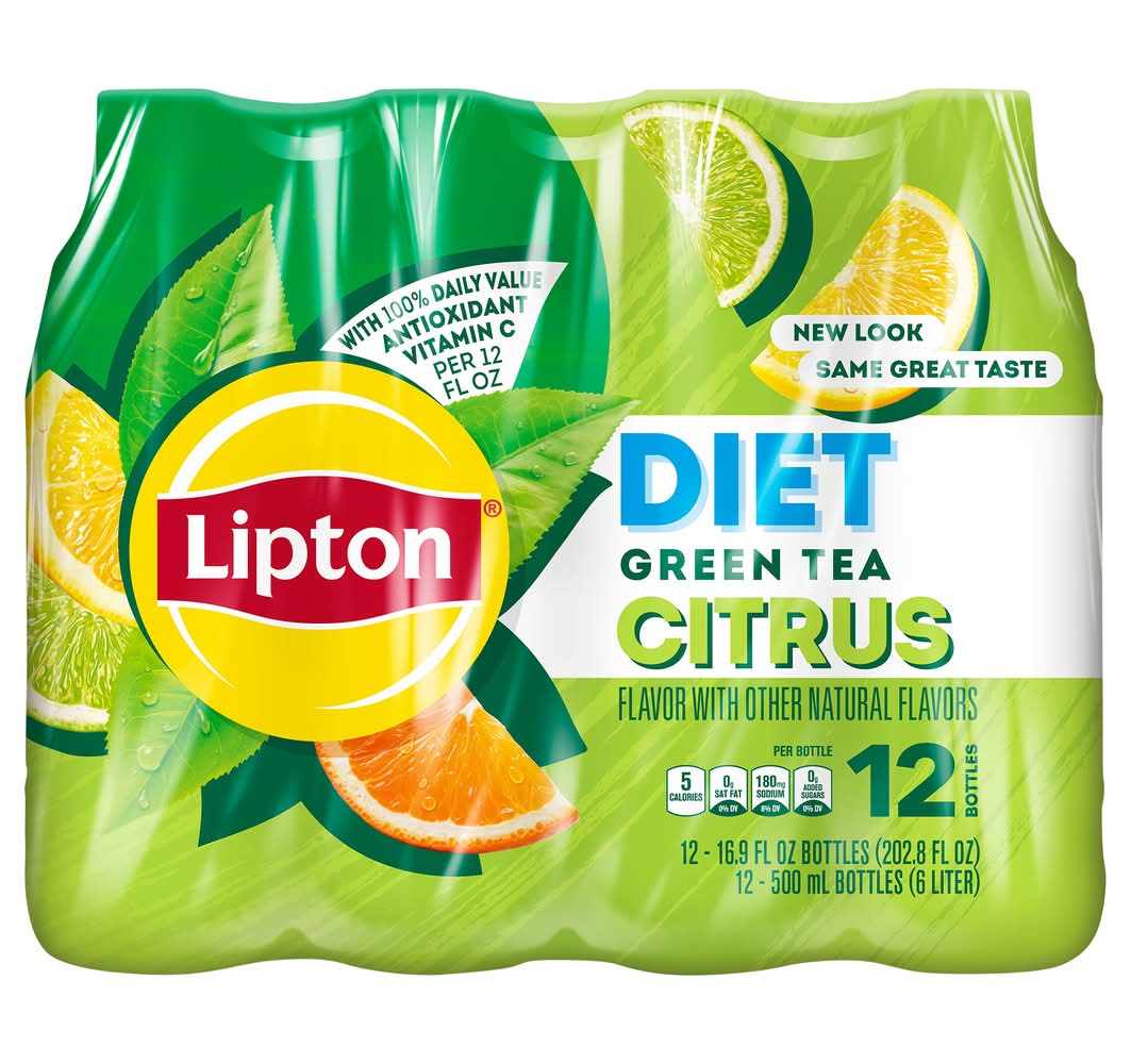 Lipton Diet Green Tea, Citrus (12 x 16.9 fl oz)