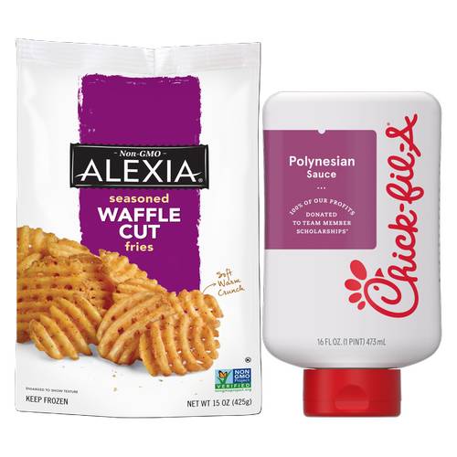 Alexia Crispy Waffle Fries and Chick Fil-A Polynesian Sauce bundle