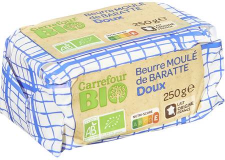 FID - Beurre Doux Bio de Baratte CARREFOUR BIO - la plaquette de 250g