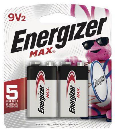 Energizer 9v Max Alkaline Batteries (2ct)