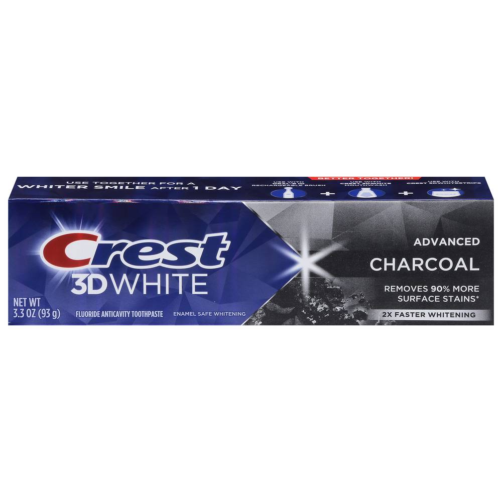 CREST 3D White Advanced Charcoal Teeth Whitening Toothpaste (3.3 oz)