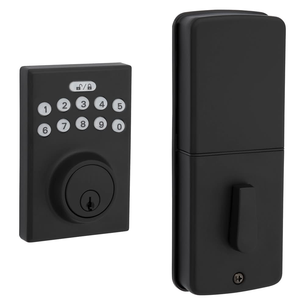 RELIABILT Bragg Matte Black Electronic Deadbolt and Keypad | 90180-040