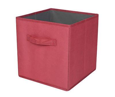 Desert Rose Fabric Bin, 11" , Red