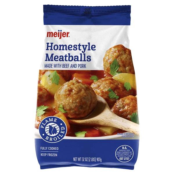 Meijer Flame Broiled Homestyle Meatballs