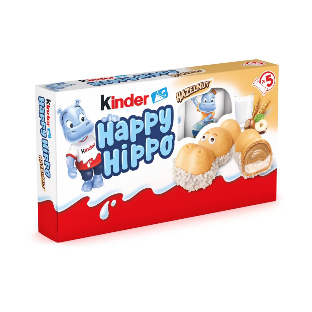 Barquillos Kinder Happy Hippo Avellana 5Ud