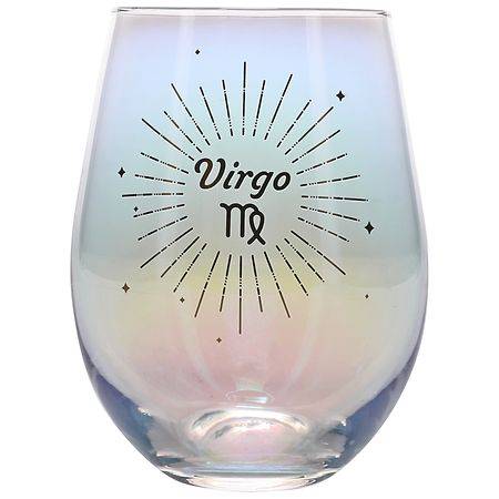 Festive Voice Virgo Zodiac Wine Glass - 1.0 ea