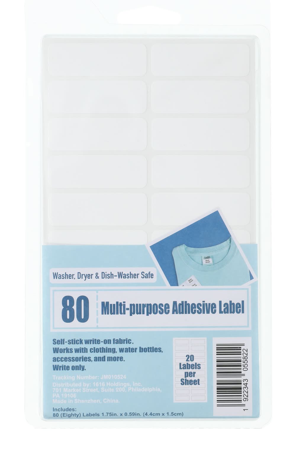 Multi-Purpose Adhesive Labels 80-Count