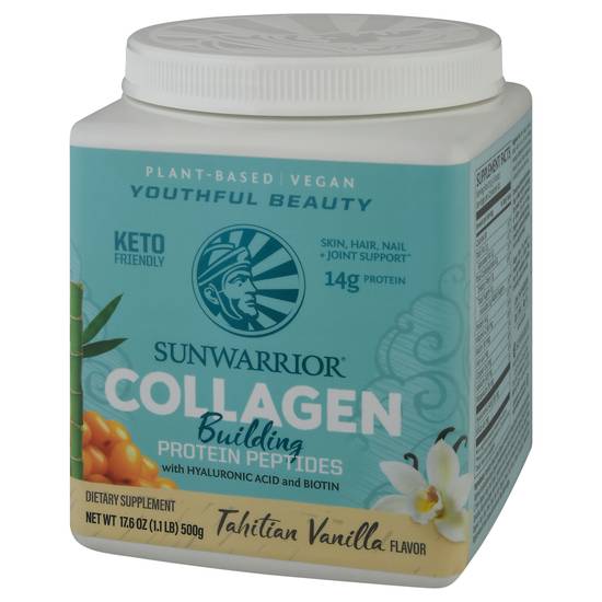 Sunwarrior Collagen Building Tahitian Vanilla Vegan Protein (17.6 oz)
