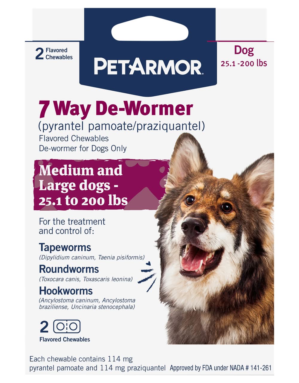 PetArmor 7 Way De-Wormer For Dogs (0.7 oz)
