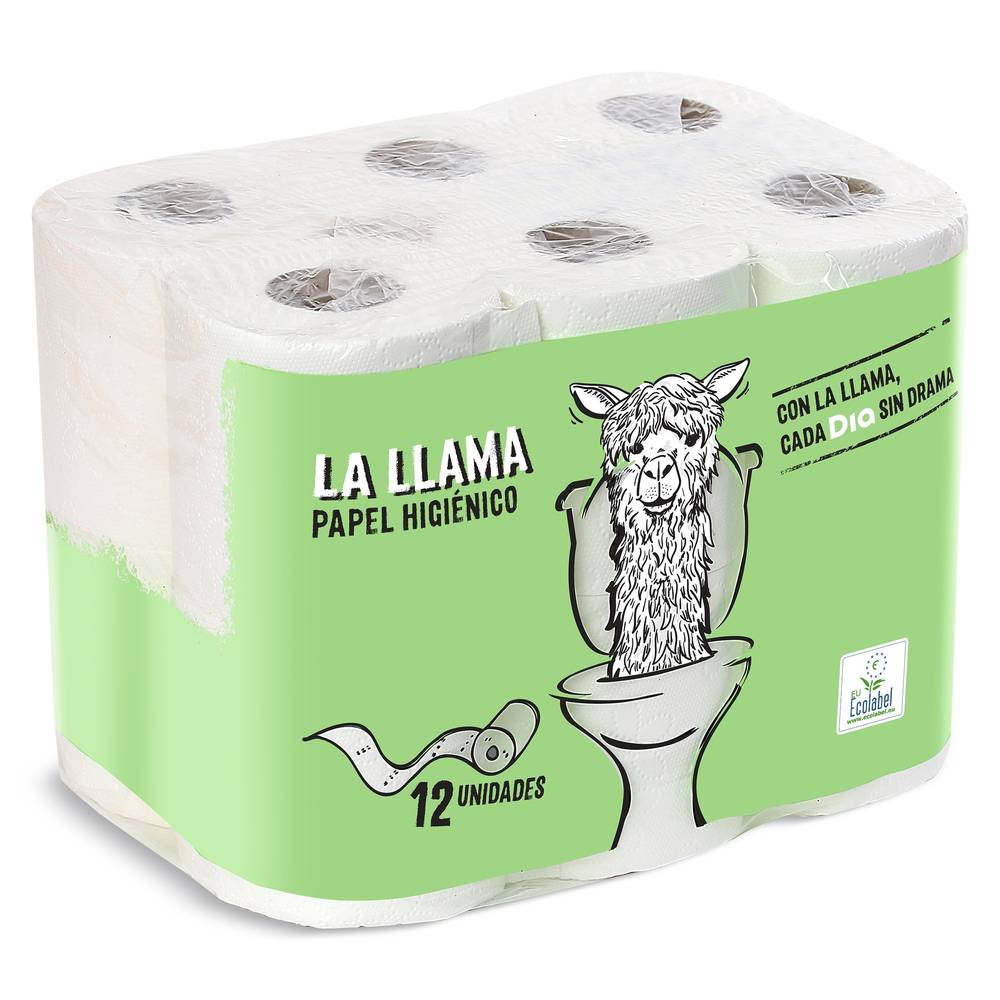 Papel Higiénico  La Llama Dia Bolsa 12 Unidades