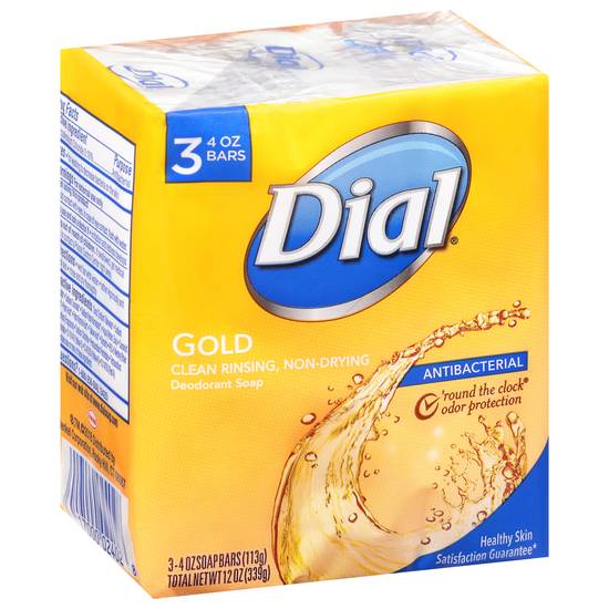 Dial Gold Antibacterial Deodorant Soap (3 ct, 4 oz)