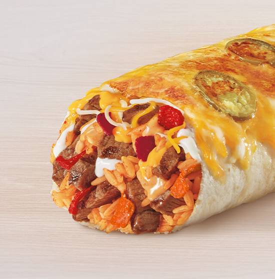 Spicy Double Steak Grilled Cheese Burrito