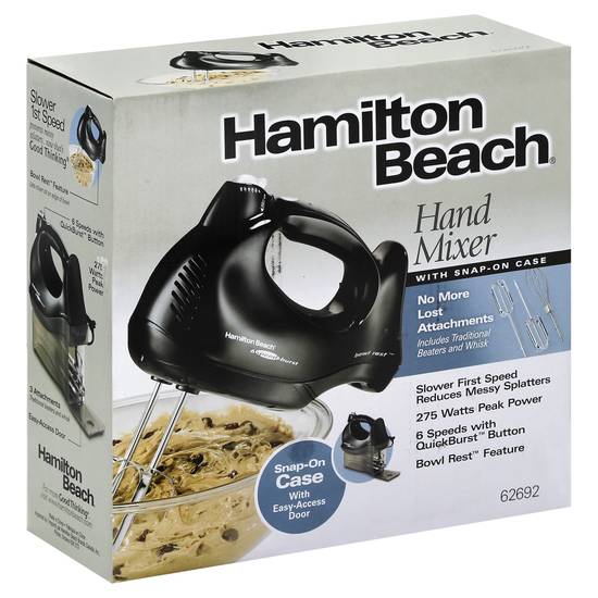 Hamilton Beach 6 Speed Hand Mixer With Snap on Storage Case