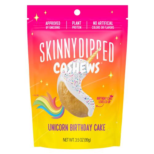 Skinnydipped Unicorn Birthday Cake Cashews (3.5oz pouch)