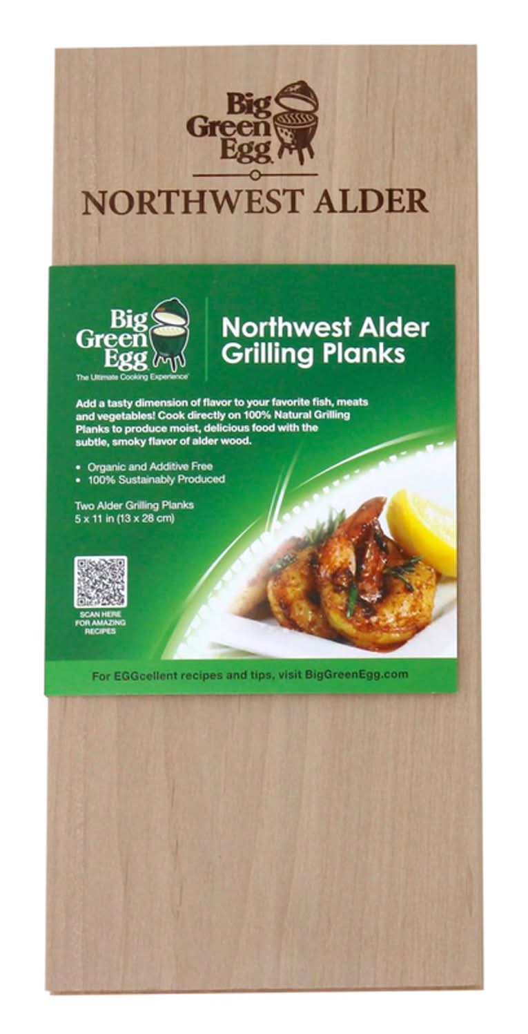 Big Green Egg Alder Wood Grilling Plank 11 In. L X 5 In. W 2 Pk