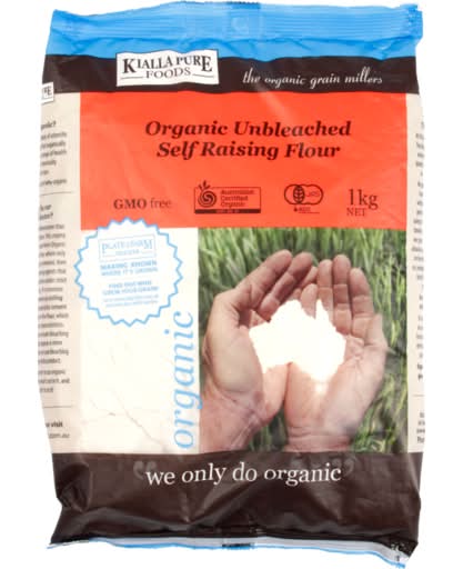Kialla Pure Foods Organic Unbleached Self Raising Flour (1kg)