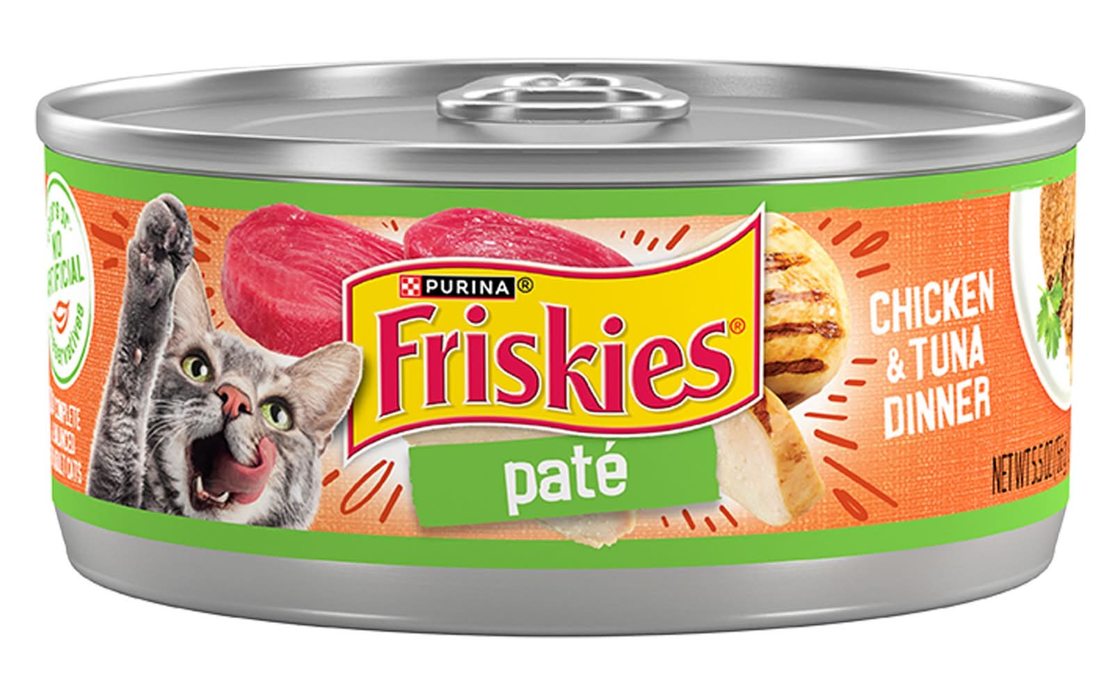 Friskies® Pate Wet Cat Food - 5.5 oz (Flavor: Chicken & Tuna, Color: Assorted, Size: 5.5 Oz)