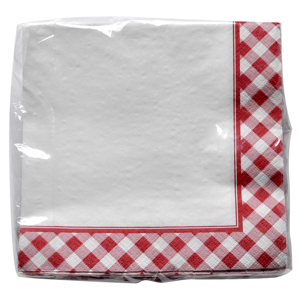 2 Ply Gingham Lunch Napkins, 48pc