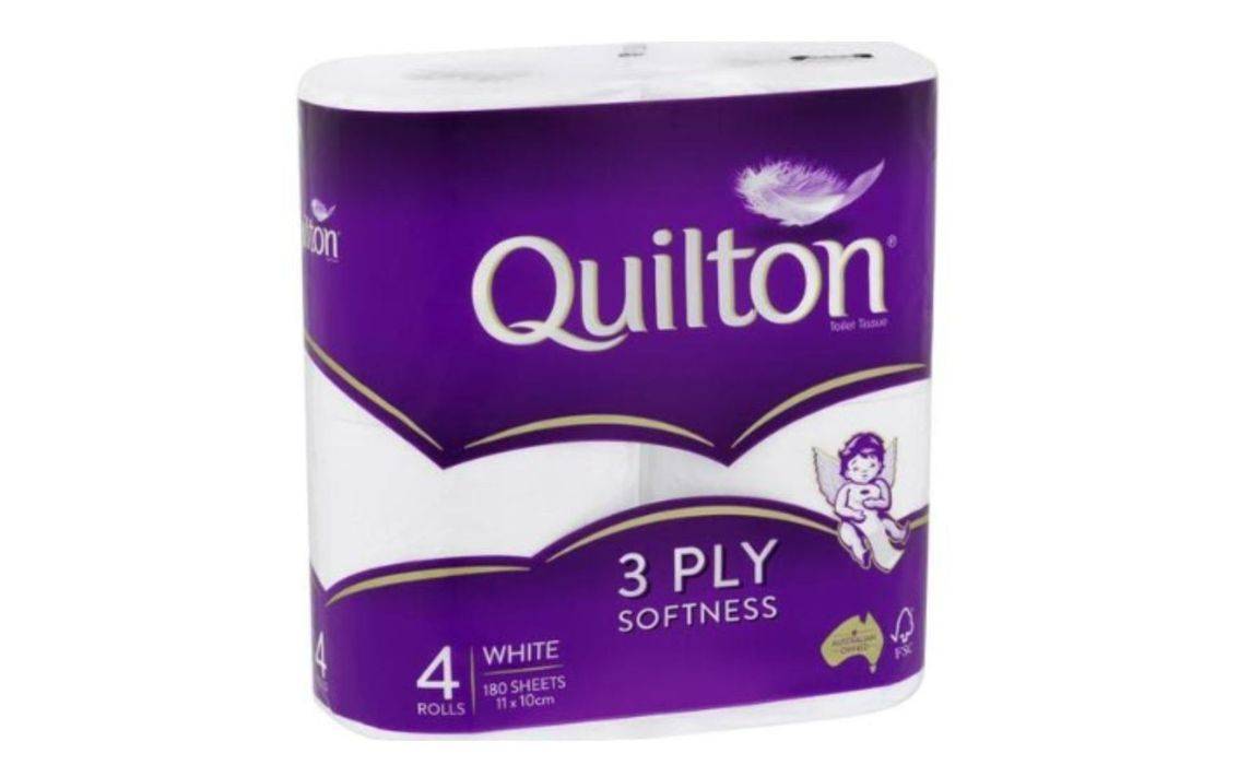 Quilton Toilet Tissue White 3Ply 4 Pack