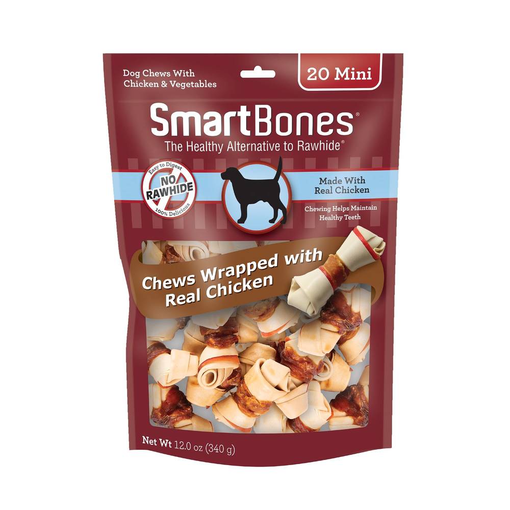 SmartBones® Chicken Wrapped Mini Chews Dog Treat - Chicken (Size: 20 Count)