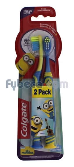Cepillo Dental Colgate Smiles 2Pk 6+ Años Minions