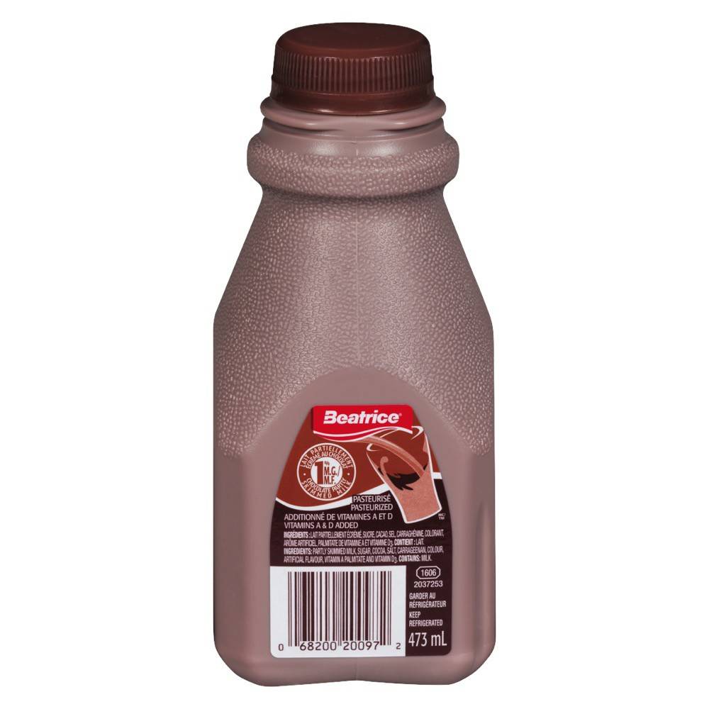 Beatrice Partly Skimmed Milk, Chocolate (473 ml)