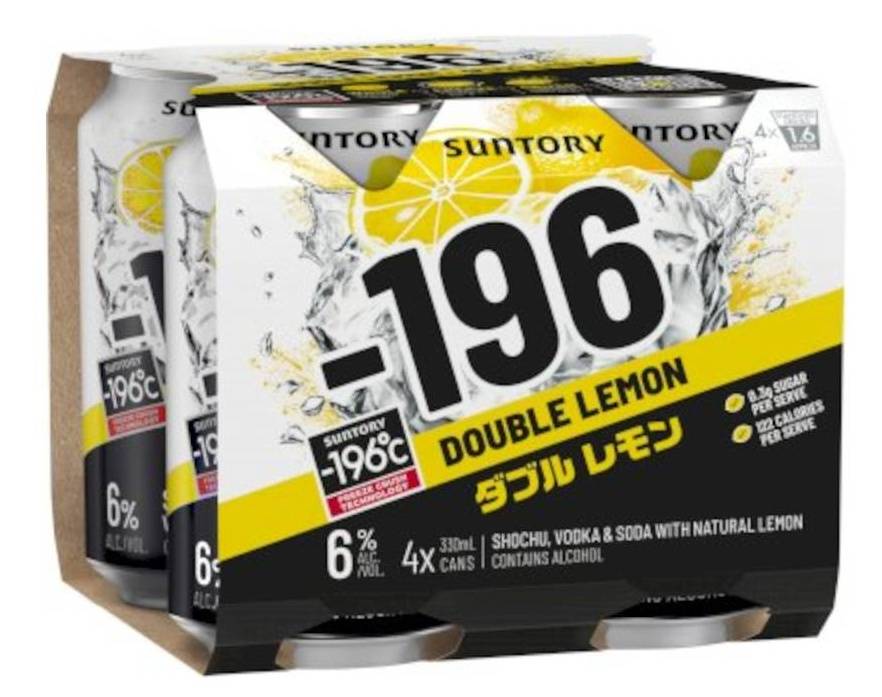 Suntory -196 Double Lemon 4pk 330ml