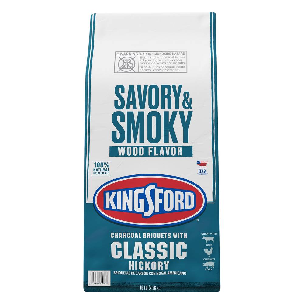 Kingsford Savory & Smoky Charcoal Briquets With Hickory