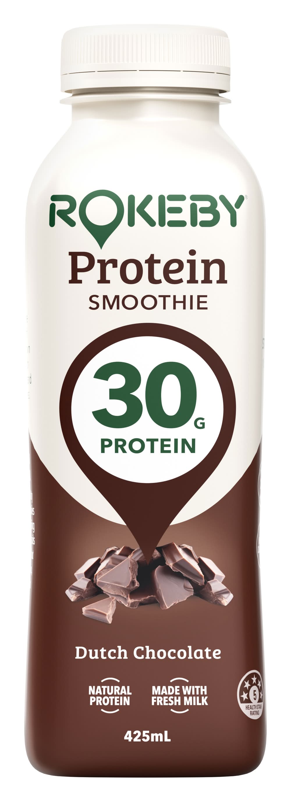 Rokeby Natural Protein Smoothie, Dutch Chocolate (425mL)