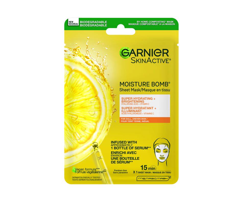 Garnier masque de beauté pour le visage soins éclaircissants et hydratants