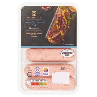 Co-op Irresistible 6 Pork Sausages 400g