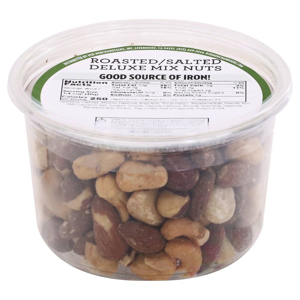 Dsd Merchandisers Roasted Salted Deluxe Mix Nuts (10 oz)