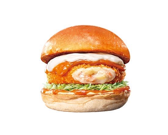 【単品】海老ビスク えびグラタンバーガー Shrimp Gratin Croquette Cheeseburger with Bisque Sauce