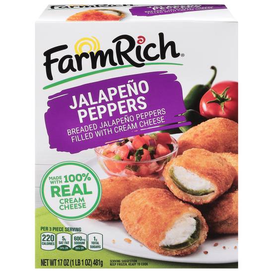 Farm Rich Jalapeno Peppers Filled With Cream Cheese