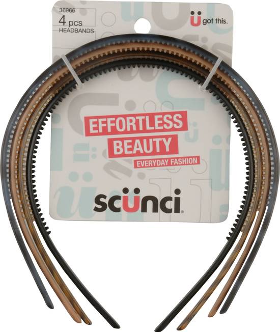 Scunci Effortless Beauty Headbands ( 4 ct )