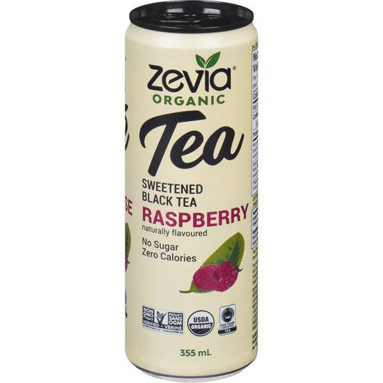 Zevia Organic Raspberry Sweetened Black Tea (355 ml)