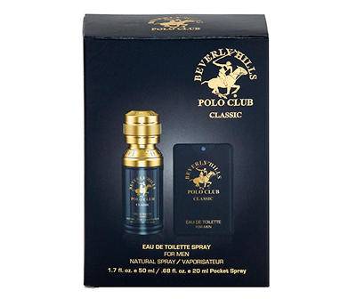 Beverly Hills Polo Club Mens Classic Eau De Toilette Spray Set (2.38 fl oz, 2 ct)