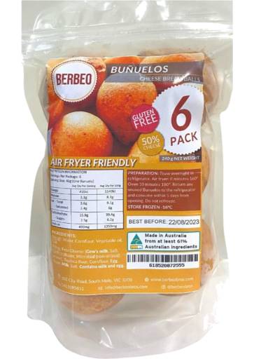 Berbeo Bunuelos Cheese Balls (240g, 6 pack)