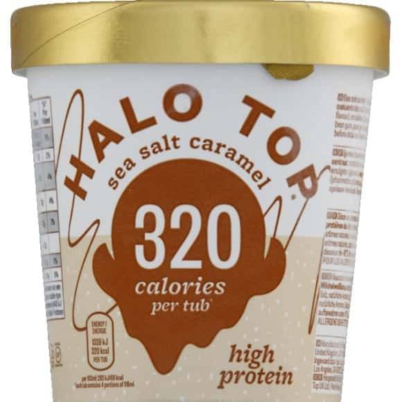 Halo Top - Glace riche en protéines, caramel au sel marin (473ml)