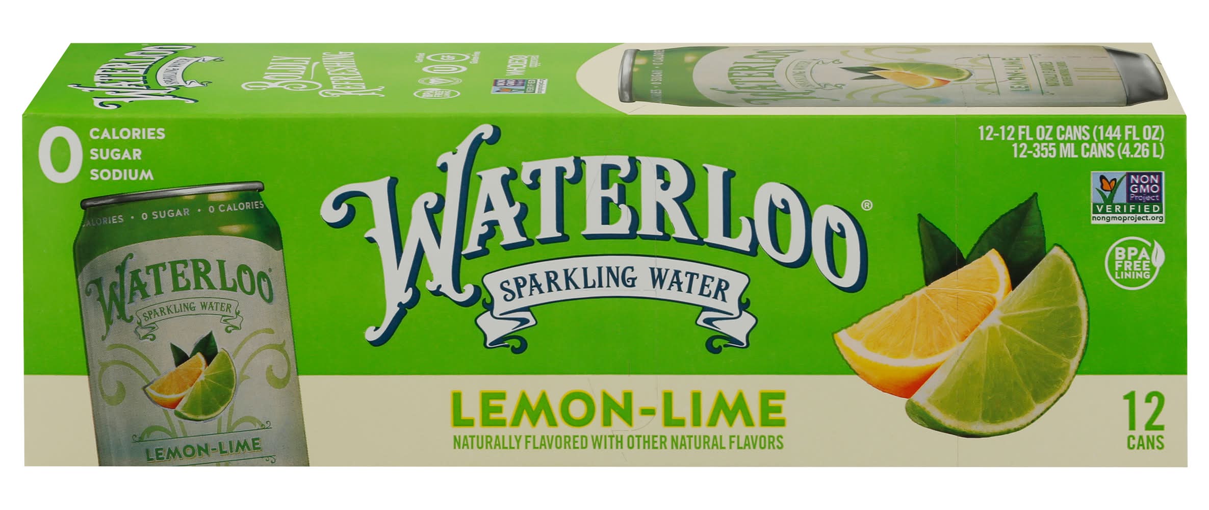 Waterloo Sparkling Water, Lemon-Lime (12 x 12 fl oz)