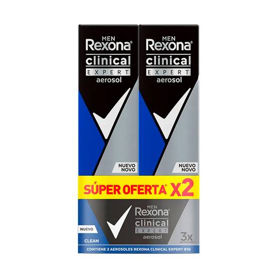 Desodorante Rexona Aerosol Clinic Clean Expert 91 Gr