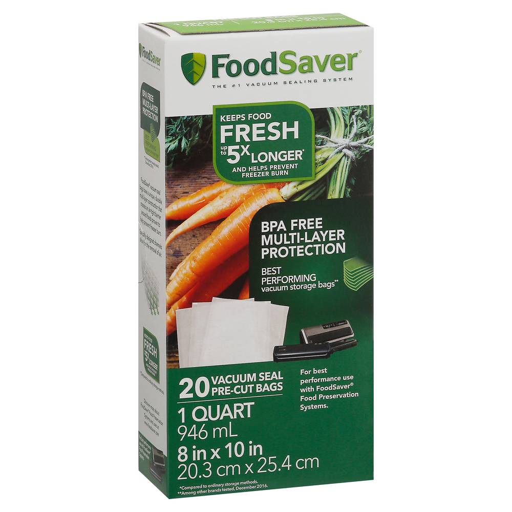 FoodSaver 1 Quart Vacuum Seal Pre Cut Bags