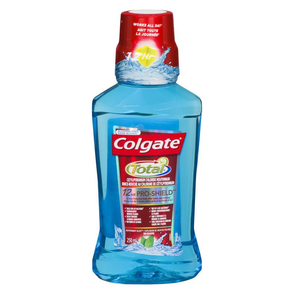 Colgate total  rince-bouche (250 ml) - total mouthwash peppermint blast (250 ml)