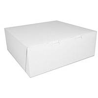 Southern Champion - 0995 White Lock-Corner Bakery Box, 16"L x 16"W x 5"H - 50 ct (1X50|1 Unit per Case)